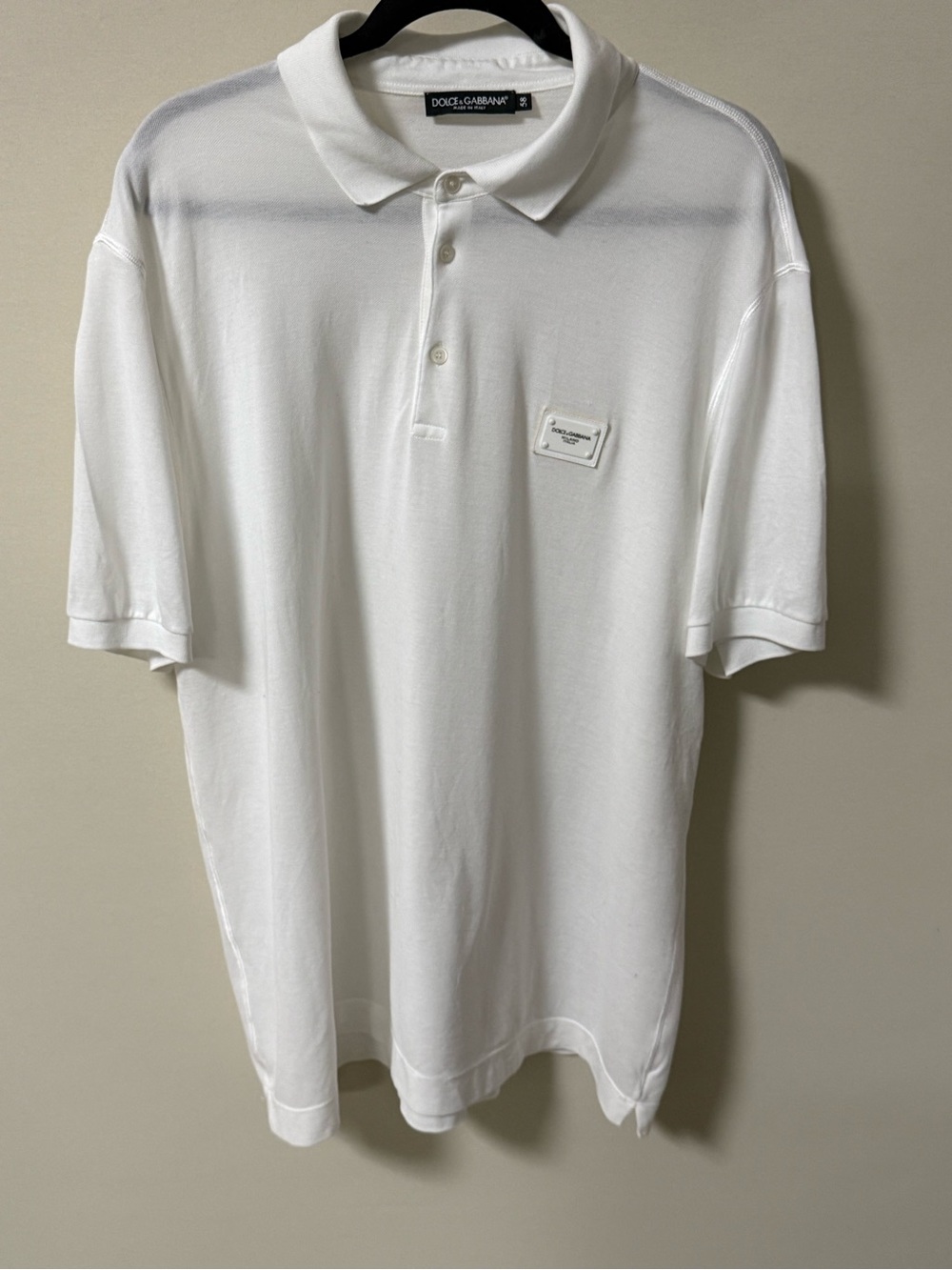 Dolce & Gabbana Men’s White Polo Shirt Size 58